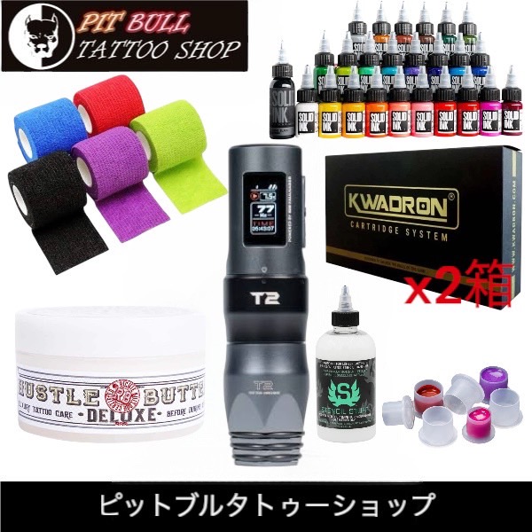 プロ仕様・豪華フルセット！ワイヤレスタトゥーマシンコンプリートキット　★アメリカ取り寄せ★の画像