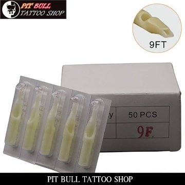 9FT　プラスチック　チップ　50本セット　DISPOSABLE PLASTIC NOZZLE TATTOO NEEDLE TIPS画像