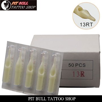 13RT　プラスチック　チップ　50本セット　DISPOSABLE PLASTIC NOZZLE TATTOO NEEDLE TIPSの画像