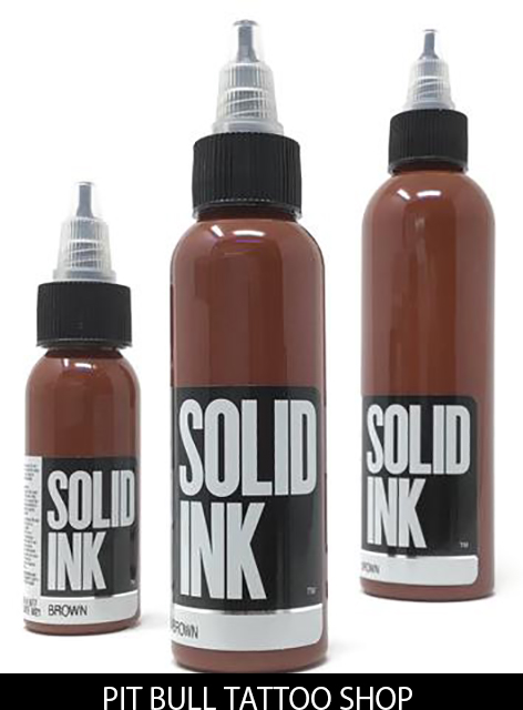 ソリッドインク タトゥーインク 1OZ/30ml SOLID INK BROWN画像