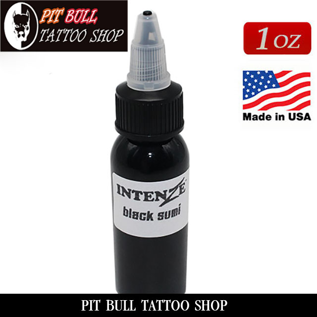 インテンツ タトゥーインク ブラック　スミ　1OZ/30ml　 INTENZE TATTOO INK BLACK SUMI画像