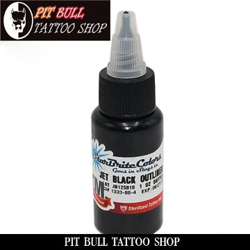 スターブライト タトゥーインク ジェットブラック　アウトライナー　1OZ/30ml　 STARBRITE TATTOO INK JET BLACK OUTLINER画像