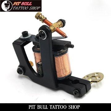 ブラック　ビギナー　10ラップ　タトゥーマシン　コイル式　BLACK BEGINNER 10 WRAP COILS TATTOO MACHINE画像