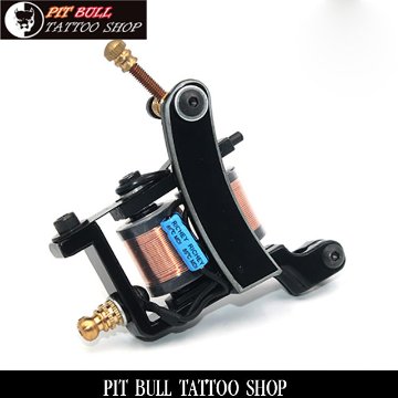 ブラック　ハンドメイド　8ラップ　タトゥーマシン　コイル式　BLACK HANDMADE 8WRAP COILS TATTOO MACHINEの画像