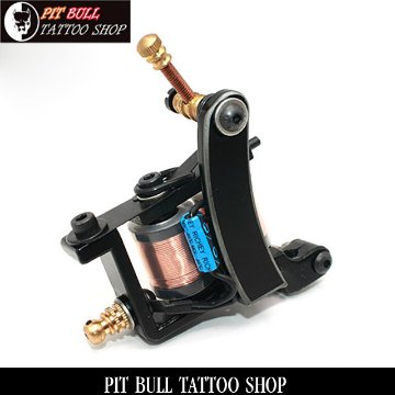 ブラック　ハンドメイド　8ラップ　タトゥーマシン　コイル式　BLACK HANDMADE 8WRAP COILS TATTOO MACHINE画像