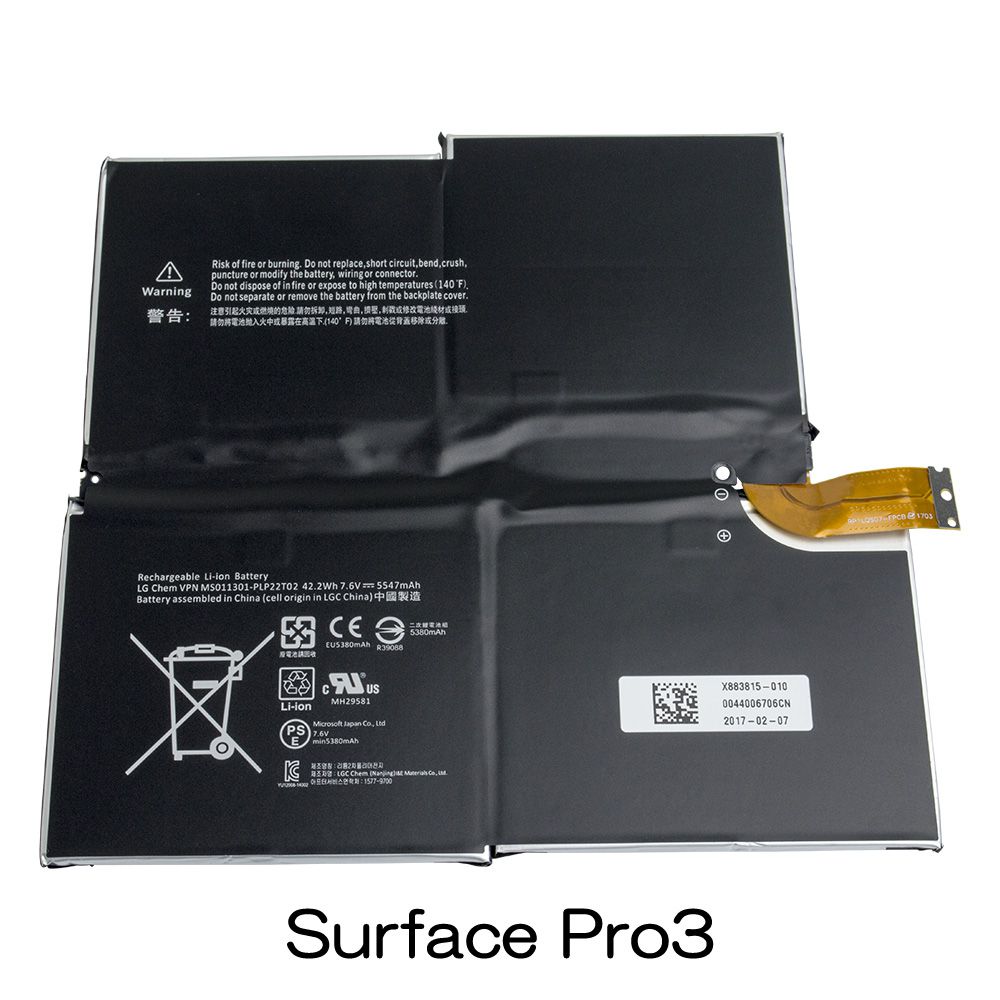 Surface Pro 3 4 5 6 7 内蔵互換バッテリー 交換用電池パック 修理用部品 サーフェスプロ 1631 1724 1796 1807  1809 1866 メール便なら送料無料(Surface Pro3)