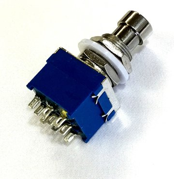 3PDTフットスイッチ 9ピン 3回路2接点 トゥルーバイパス等に最適 自作エフェクター用部品画像