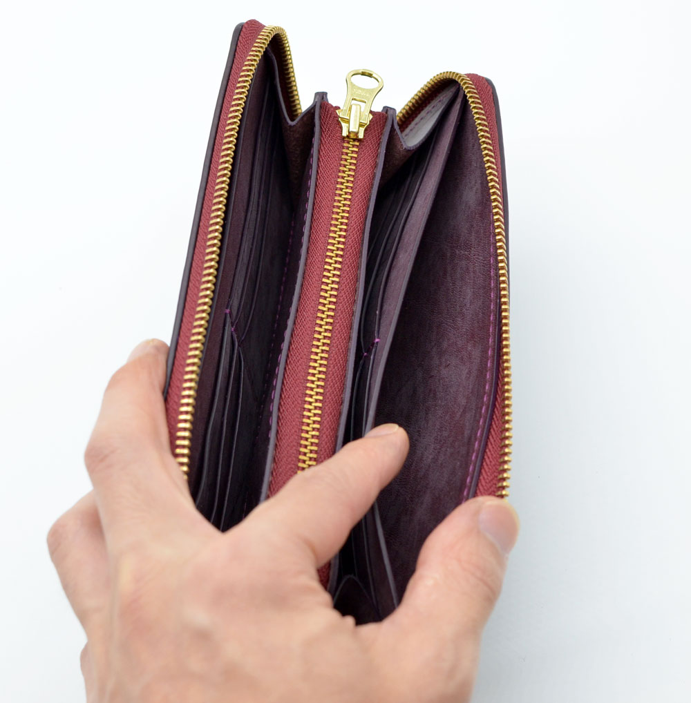 ポケット追加　小銭が見やすいファスナー財布（F2）の画像