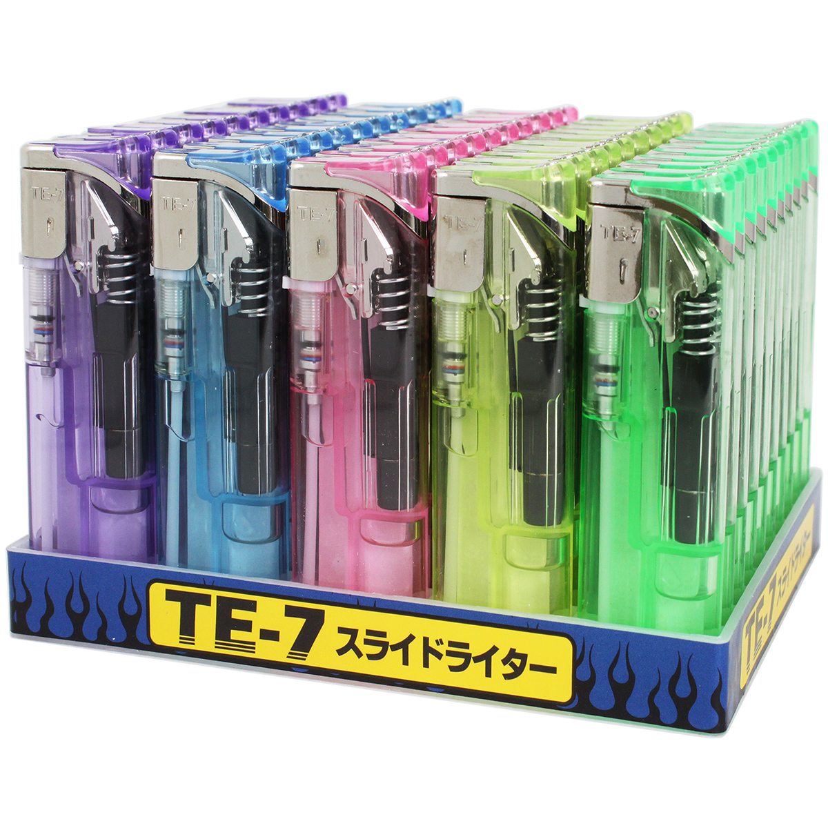 TE7スライド電子ライター クリア5色セットの画像