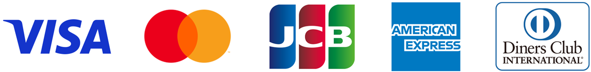VISA・MASTER・JCB・AMERICAN EXPRESS・DINERS
