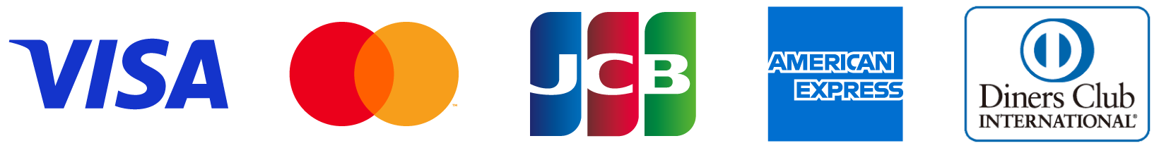VISA・MASTER・JCB・AMERICAN EXPRESS・DINERS