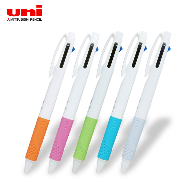 三菱ユニ ジェットストリーム 3色ボールペン 0.7 抗菌白軸 フルカラー印刷画像