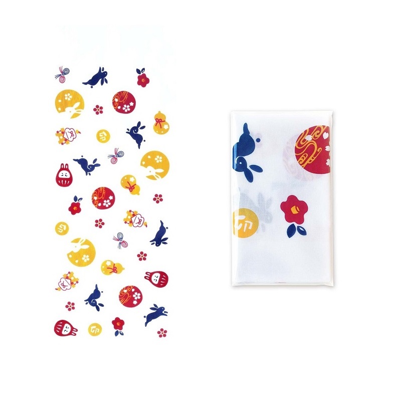 【日本製】干支手拭い（ツキ呼び兎）の画像
