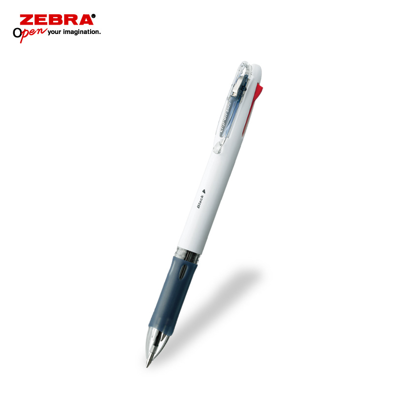 ゼブラ クリップオンスリム4C 白軸 4色ボールペン フルカラー印刷画像