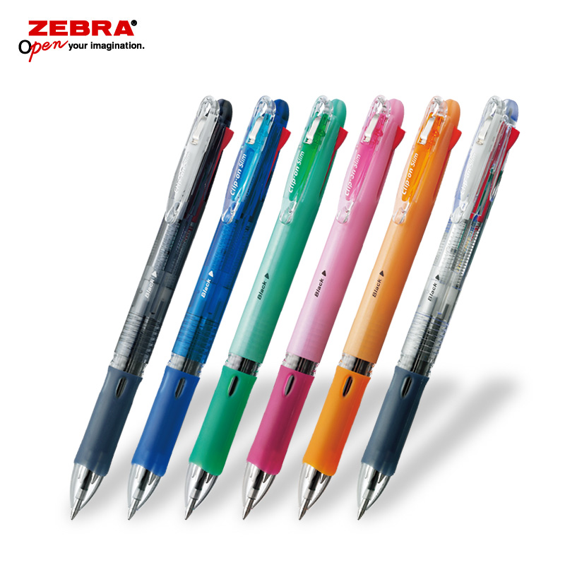 ゼブラ クリップオンスリム4C 4色ボールペン フルカラー印刷画像