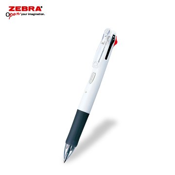ゼブラ クリップオンG 4C 白軸 4色ボールペン フルカラー印刷画像