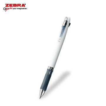 ゼブラ クリップオンスリム2C 白軸 2色ボールペン フルカラー印刷画像