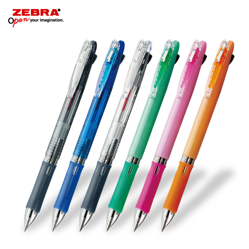 ゼブラ クリップオンスリム2C 2色ボールペン フルカラー印刷の画像