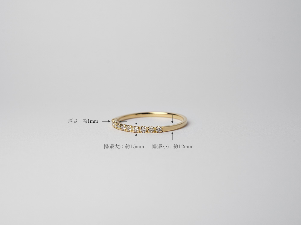 K18 ダイヤモンド エタニティ リング 0.1ct rph25246422の画像