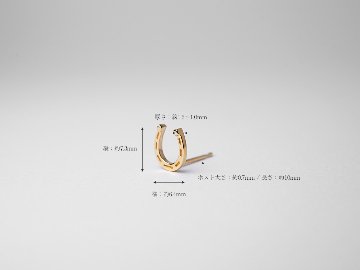 K18 ホースシュー ピアス rph48937623の画像