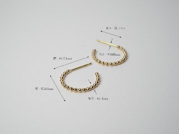 K18 プリュイ フープピアス rpacp325123の画像
