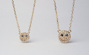 K18 mini スマイル パヴェ ダイヤモンド ネックレス rph66733021の画像