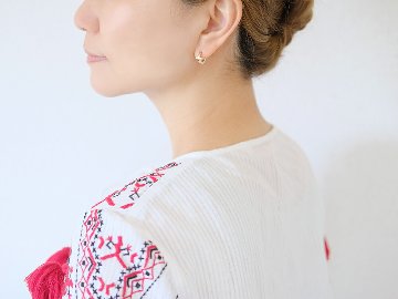 K18 ベイビー クロス フープピアス rpacp327023の画像