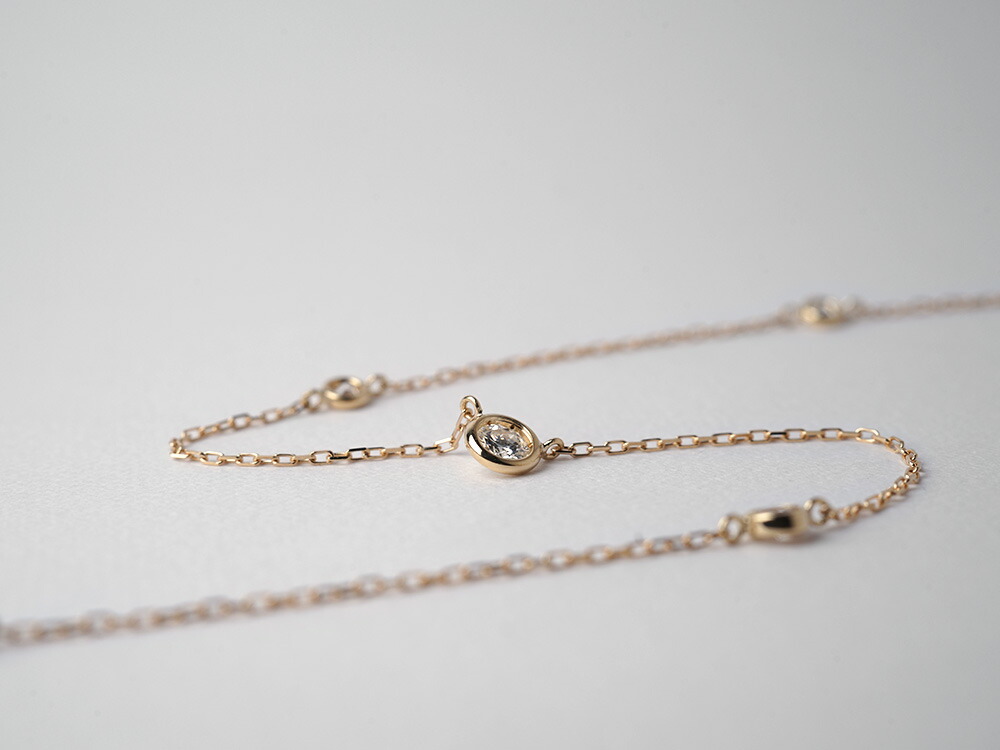 K18 エスタシオン ネックレス 0.3ct （アシンメトリー） Thepavilion rpaub421の画像