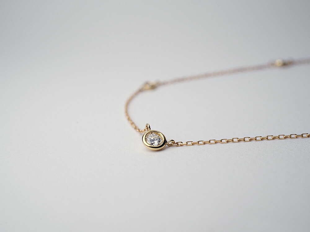 K18 エスタシオン ネックレス 0.3ct （アシンメトリー） Thepavilion rpaub421の画像