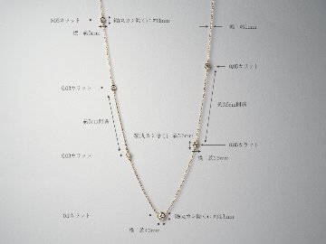K18 エスタシオン ネックレス 0.3ct （アシンメトリー） Thepavilion rpaub421の画像