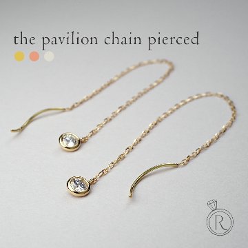 K18 ダイヤモンド チェーンピアス The pavilion rpaub523の画像