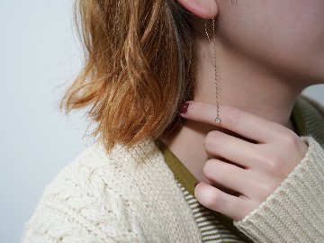 K18 ダイヤモンド チェーンピアス The pavilion rpaub523の画像