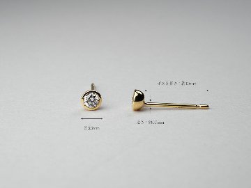 K18 ダイヤモンド スタッド ピアス 0.1ct rpa1945123の画像