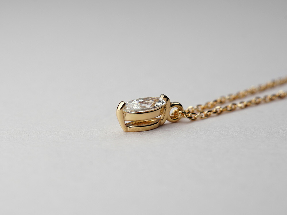 K18 マーキースカット ダイヤモンド ネックレス 0.15ct rph64099621の画像