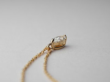 K18 マーキースカット ダイヤモンド ネックレス 0.15ct