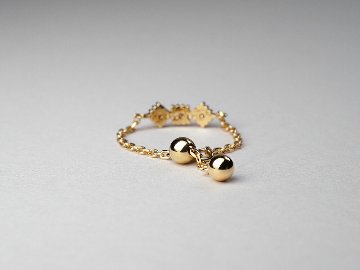 K18 ダイヤモンド モザイクタイチェーンリング rph69611522の画像