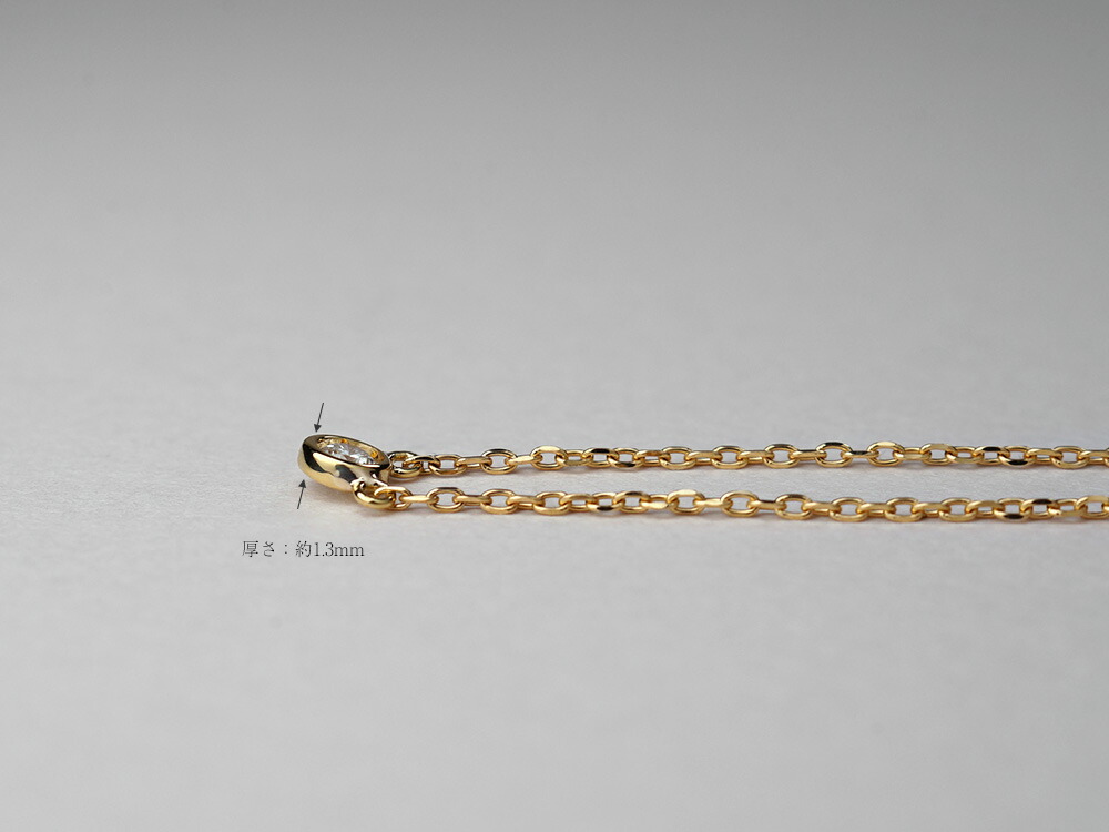 K18 ダイヤモンド ネックレス 0.05ct The pavilion rpaub921の画像