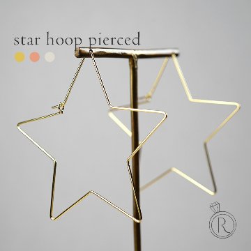 K18 スターフープピアス rpaub1123の画像