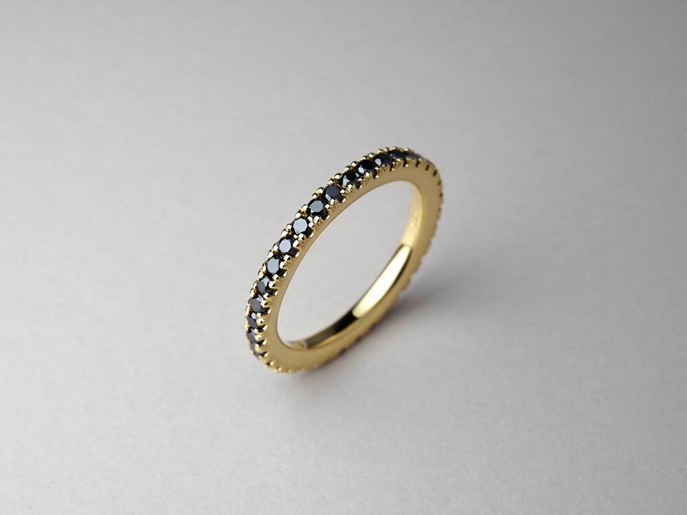 K18 ブラック ダイヤモンド フルエタニティ リング 0.5ct rpg012031821122の画像