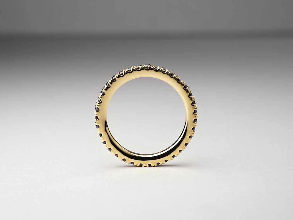 K18 ブラック ダイヤモンド フルエタニティ リング 0.5ct rpg012031821122の画像
