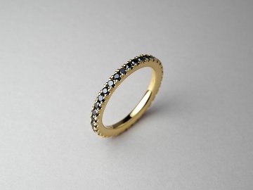 K18 ブラック ダイヤモンド フルエタニティ リング 0.5ct rpg012031821122の画像