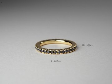 K18 ブラック ダイヤモンド フルエタニティ リング 0.5ct rpg012031821122の画像