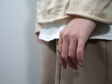 K18 ブラック ダイヤモンド スライドアジャスター チェーンリング rph31992122の画像