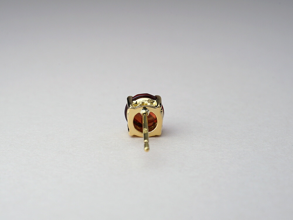 K18 アルマンディン ガーネット ローズカット ピアス rpacp1789g23の画像