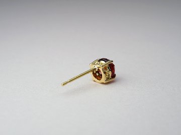 K18 アルマンディン ガーネット ローズカット ピアス rpacp1789g23の画像