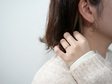 K18 ムーンライト フープピアス rpa1884223の画像