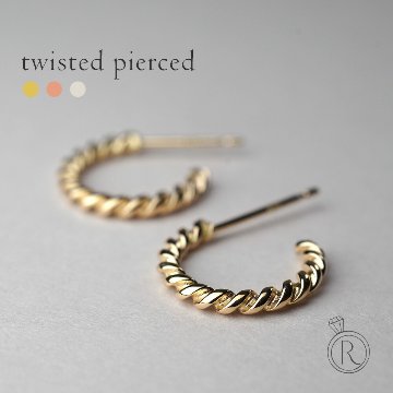 K18 ツイスト ピアス rph48000723の画像