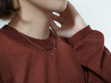 K18 タイニー リボン ダイヤモンド ネックレス rpayp143921の画像