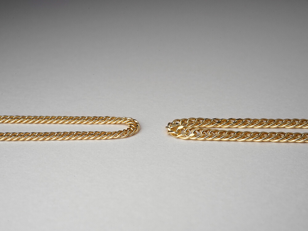 K18 ダブル 喜平 ネックレスチェーン rpu100121の画像