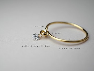 K18 ダイヤモンド リング 0.1ct アンドレス rph26546022の画像